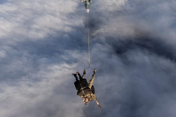 British paratroopers parachute medical aid to remote island