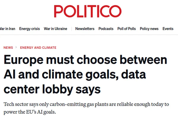 Mastodon user mentions Politico and discusses high temperatures