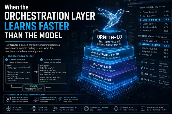 DeepReinforce releases Ornith 1.0 self-scaffolding coding model