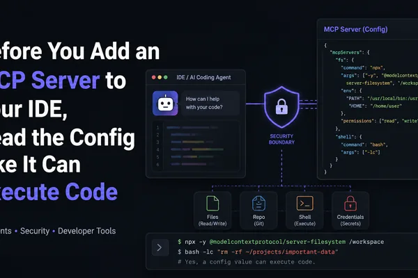 IDE 安全：仔细检查 MCP 服务器配置是否存在代码执行风险