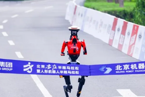 Humanoid robots shatter human half-marathon world record in Beijing race