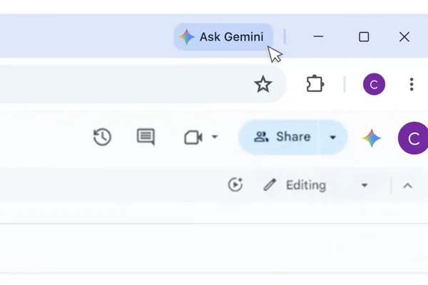 Google Gemini AI now available in Chrome for UK users