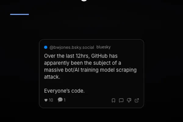 GitHub hit by 12-hour AI scraping attack targeting user code