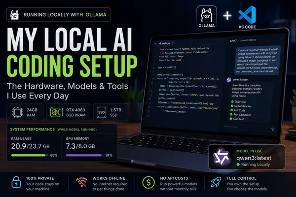Local AI Coding Setup Detailed: Ollama, Qwen, and VS Code Workflow