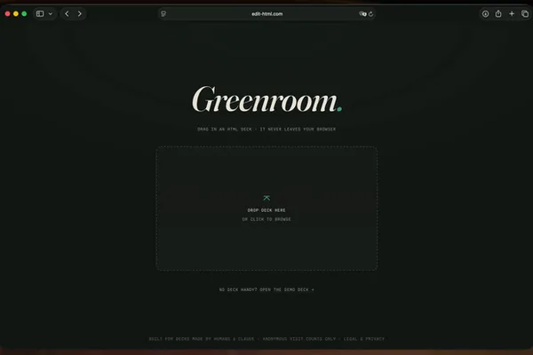 Free browser editor for AI-generated HTML slide decks launched