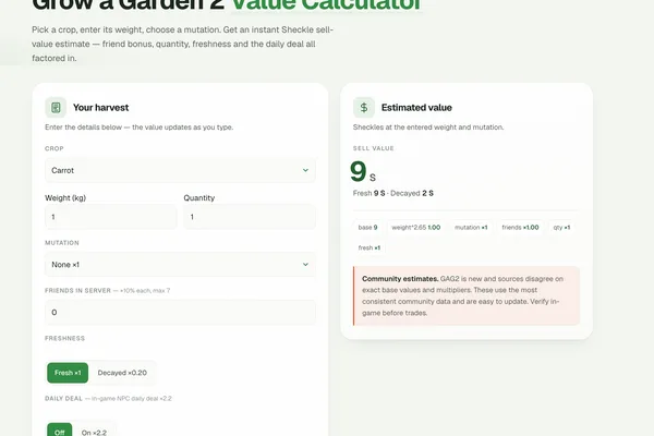 Grow a Garden 2 players get free tools for optimizing crop value