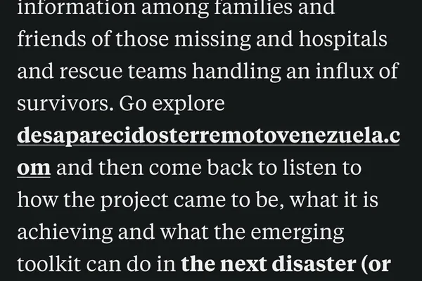 AI connects Venezuela earthquake survivors with families · 2 sources tracked