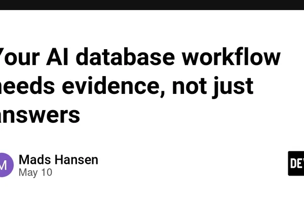 AI database agents require auditable evidence, not just answers