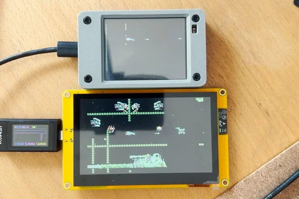 R-Type Arcade Game Emulated on ESP32 Microcontroller
