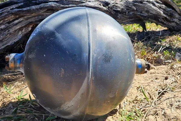 Space junk spheres wash ashore on Australian beach
