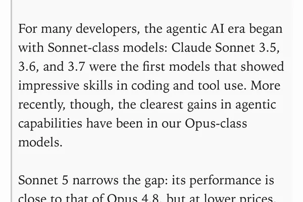 Anthropic releases new Claude Sonnet 5 AI model