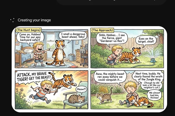 Gemini AI generates comic strips from text prompts
