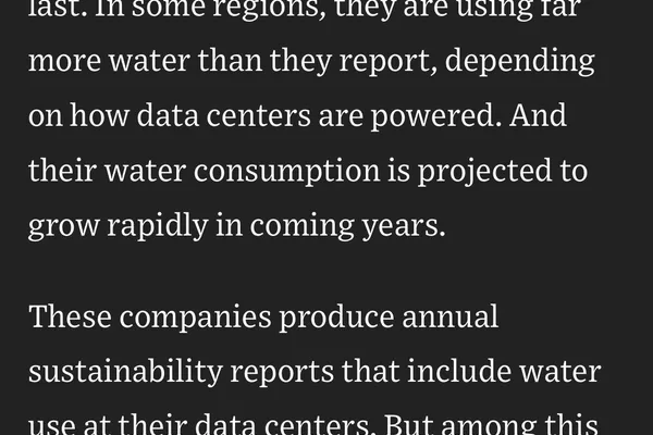 AI Data Centers' Water Use Skyrockets, Meta Reveals Vast Indirect Consumption