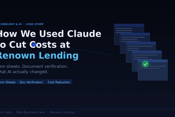 Lending business cuts costs by using Claude for document verification
