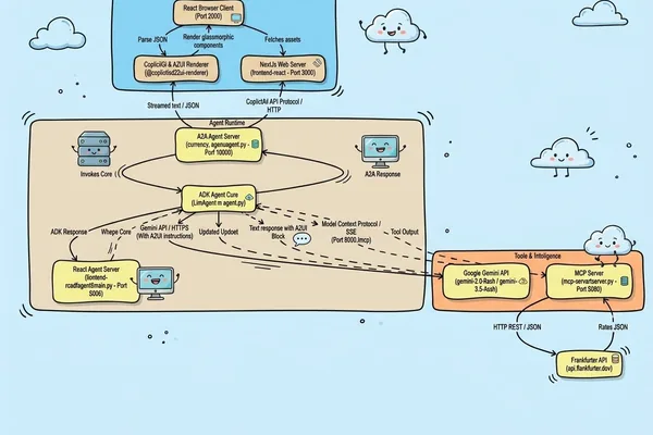MCP/A2A Currency Agent Extended with AG-UI and Antigravity CLI