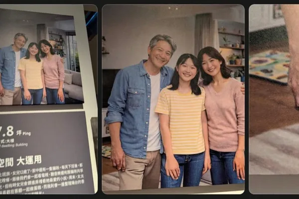 台湾宜家AI生成的家庭照出现“僵尸手”，引发网络争议