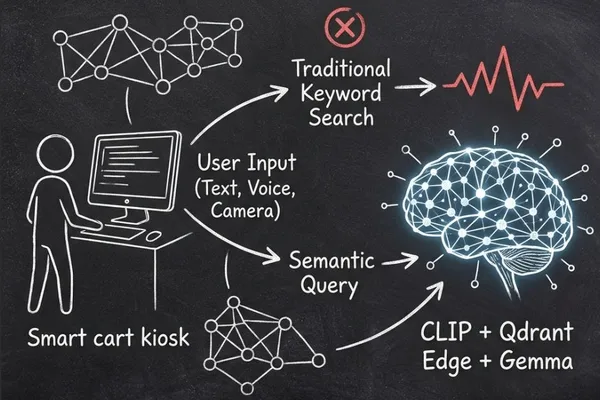 Offline AI kiosk uses Gemma and Qdrant Edge for semantic search