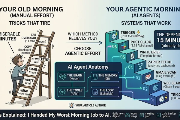 AI agent automates tedious morning routine, freeing up user's time