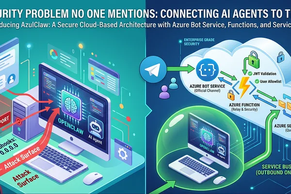 Secure AI Agent Connection to Telegram via Azure Cloud Layer