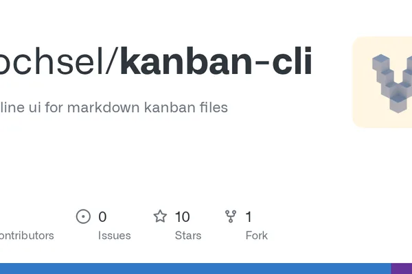 Kanban-CLI turns Markdown files into local Trello-style boards