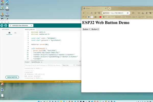 User sets up esp32 N16R8 as a webserver with Cloudflare integration