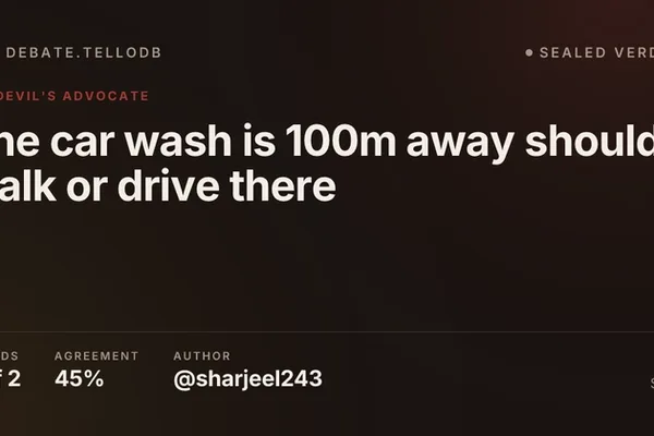 LLMs debate 'car wash' riddle to expose reasoning flaws · 1 source tracked