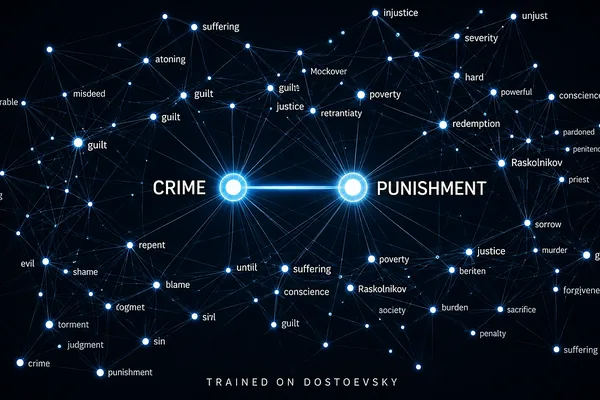 Author trains word embeddings from scratch using Dostoevsky novels