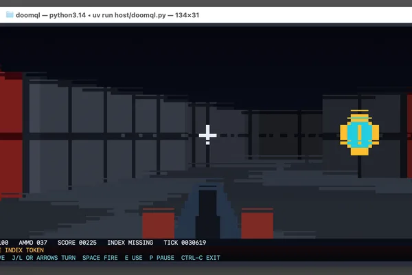 SQL 控制《毁灭战士》游戏机制，项目名为 DOOMQL