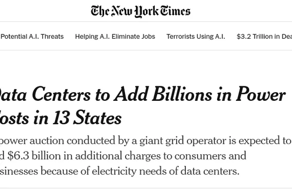 Data Centers to Drive $6.3B Power Cost Increase Across 13 States