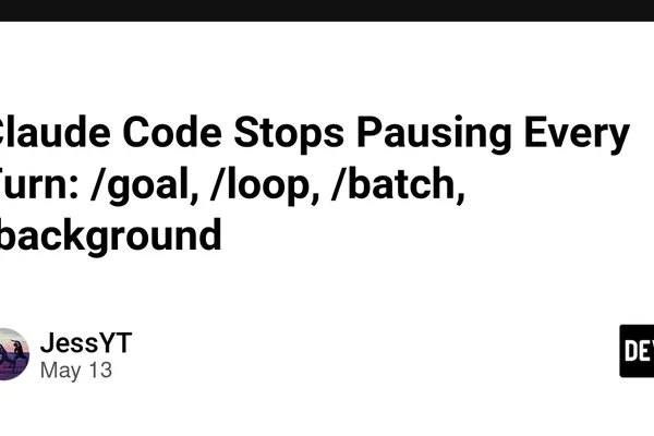 Anthropic's Claude Code gains autonomy with new /goal, /loop, /batch, /background commands